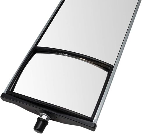 TRQ West Coast Mirror Manual 16 x 6.5 Inch Aluminum Convex Glass Pair Set Compatible with HD Semi Truck in Kuwait