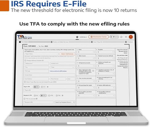 برنامج TFA لإيداع النماذج الضريبية والطباعة والبريد وefile نماذج W2 و1099 لنظامي التشغيل Windows وMac in Kuwait