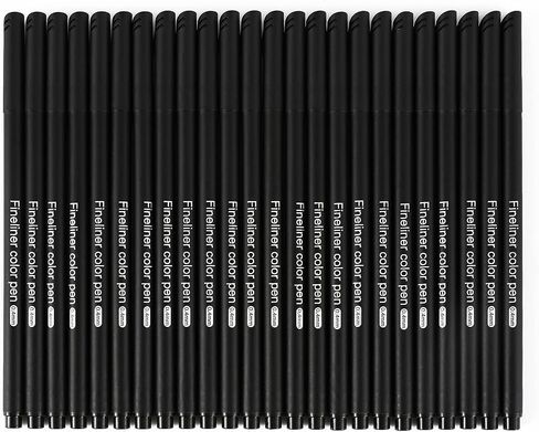 RIANCY 0.4mm Fineliner Planner Pens 36 Fine Point Black Ink Felt Tip Markers Sipa Porous Pens for Note-Taking Drawing Journaling Writing School Office Art Supplies in Saudi Arabia