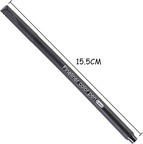 RIANCY 0.4mm Fineliner Planner Pens 36 Fine Point Black Ink Felt Tip Markers Sipa Porous Pens for Note-Taking Drawing Journaling Writing School Office Art Supplies in Saudi Arabia