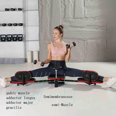 Leg Stretcher Machine，180 Degrees pro Leg Stretcher Machine，Adjustable Kids Martial Arts Dancers Trainer Stretch Thigh Split Machine (Black) in Kuwait