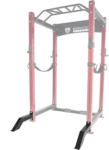 حامل قفص القرفصاء من Signature Fitness SF-3 سعة 1500 رطل 3 × 3 بوصة، يتضمن خطافات J وأشرطة أمان، وملحقات اختيارية أخرى in Saudi Arabia