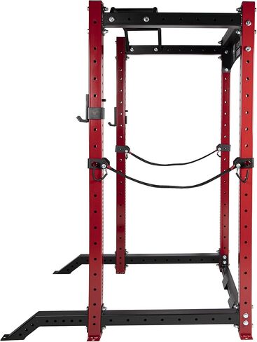 حامل قفص القرفصاء من Signature Fitness SF-3 سعة 1500 رطل 3 × 3 بوصة، يتضمن خطافات J وأشرطة أمان، وملحقات اختيارية أخرى in Saudi Arabia
