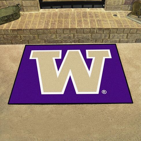 سجادة FANMATS 2683 Washington Huskies Starter Mat - 19 بوصة. × 30 بوصة. | سجادة وسجادة لديكور المنزل لمحبي الرياضة - شعار W الأساسي، أرجواني in Saudi Arabia