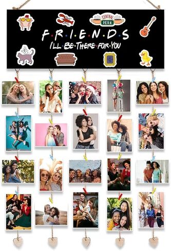 مشبك صور للبضائع من برنامج فريندز التلفزيوني، عرض حامل بطاقات عيد الميلاد للأصدقاء، هدايا إطارات الصور للعرض التلفزيوني للأصدقاء، تصميم كلاسيكي للأصدقاء، عرض الصور المعلقة، جدار عيد الميلاد ونافذة المنزل in Kuwait