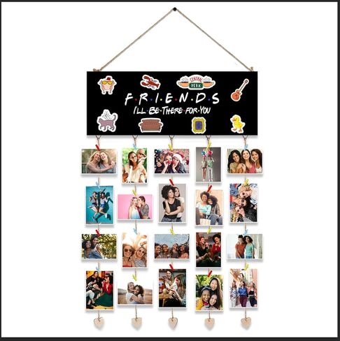 مشبك صور للبضائع من برنامج فريندز التلفزيوني، عرض حامل بطاقات عيد الميلاد للأصدقاء، هدايا إطارات الصور للعرض التلفزيوني للأصدقاء، تصميم كلاسيكي للأصدقاء، عرض الصور المعلقة، جدار عيد الميلاد ونافذة المنزل in Kuwait