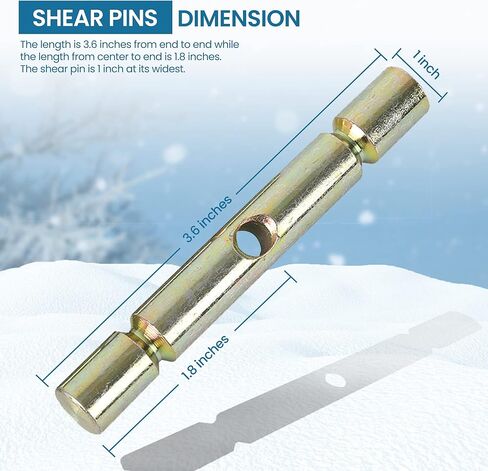 AR-PRO (عبوتان) دبابيس قص بديلة تمامًا لمحراث الثلج الجليدي - دبابيس قص محراث الثلج المعدنية المتوافقة مع Polaris ATV 2015-2019 تحل محل Polaris Part 2205063، 3.6 بوصة × 1 بوصة فولاذ 4140 شديد التحمل in Kuwait