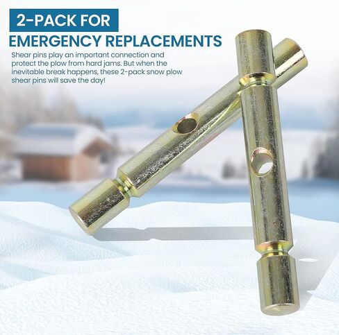 AR-PRO (عبوتان) دبابيس قص بديلة تمامًا لمحراث الثلج الجليدي - دبابيس قص محراث الثلج المعدنية المتوافقة مع Polaris ATV 2015-2019 تحل محل Polaris Part 2205063، 3.6 بوصة × 1 بوصة فولاذ 4140 شديد التحمل in Kuwait