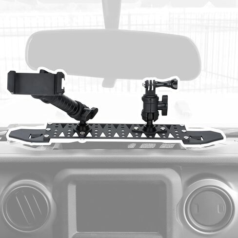 Dash Phone Mount for Jeep 2018-2023 Wrangler JL JLU 2020-2023 Gladiator JT Phone Holder, Metal Dash Mount Platform for GoPro and Cell Phone in Kuwait