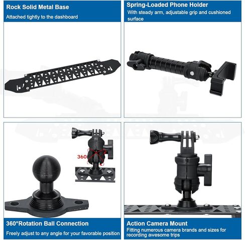 Dash Phone Mount for Jeep 2018-2023 Wrangler JL JLU 2020-2023 Gladiator JT Phone Holder, Metal Dash Mount Platform for GoPro and Cell Phone in Kuwait