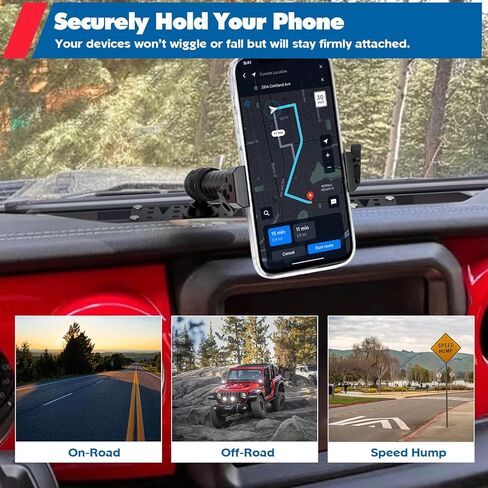 Dash Phone Mount for Jeep 2018-2023 Wrangler JL JLU 2020-2023 Gladiator JT Phone Holder, Metal Dash Mount Platform for GoPro and Cell Phone in Kuwait