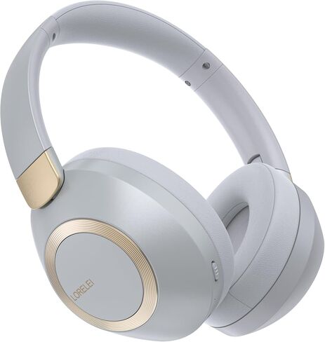 LORELEI B-C6 Wireless Over Ear Headphones, 50H Playtime Foldable Lightweight Bluetooth Headsets, Deep Bass, Built-in Microphone, Memory Foam Earmuff, for Travel, Home Office(Space Black) in Saudi Arabia