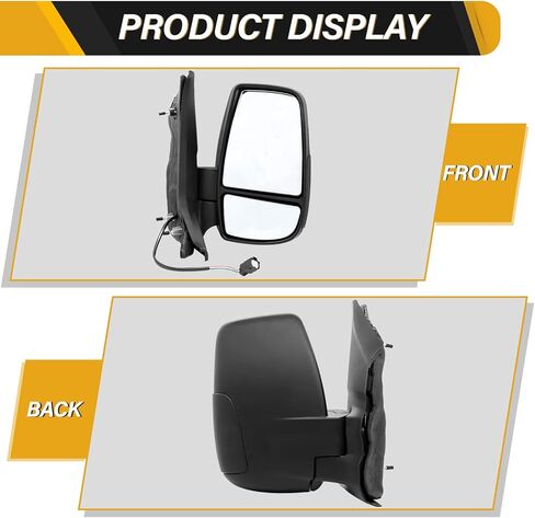 مجموعة مرآة متوافقة مع Ford Transit 150 250 350 350HD 2015-2019 w/Medium، سقف مرتفع، زجاج كهربائي، بدون طي الطاقة، بدون حرارة، CK4Z-17682-DC، جانب الركاب الأيمن in Kuwait