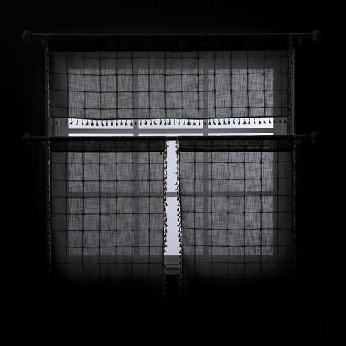 بوهو شرابة الستائر للنوافذ الحديثة مزرعة القطن الكتان ستائر المطبخ توبر البلد القماش القطني نافذة العلاجات الطبقة الستار للحمام غرفة نوم الديكورات (W52 × L18، تان) in Kuwait