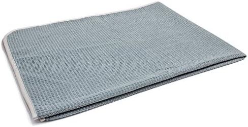 Big Thirsty Microfiber Waffle-Weave Car Drying Towel 25"x36" (Black w/Red Edge) in Saudi Arabia