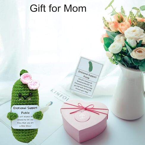 بطاطس إيجابية مضحكة، بطاطس كروشيه ملهمة مع هدايا عيد ميلاد بطاقة إيجابية هدايا ابتهاج لهدية السنة الجديدة للنساء والفتيات. in Kuwait