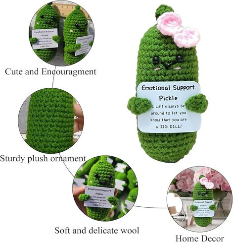 بطاطس إيجابية مضحكة، بطاطس كروشيه ملهمة مع هدايا عيد ميلاد بطاقة إيجابية هدايا ابتهاج لهدية السنة الجديدة للنساء والفتيات. in Kuwait