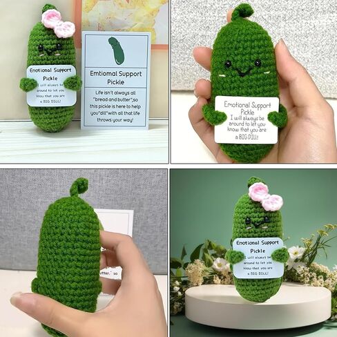 بطاطس إيجابية مضحكة، بطاطس كروشيه ملهمة مع هدايا عيد ميلاد بطاقة إيجابية هدايا ابتهاج لهدية السنة الجديدة للنساء والفتيات. in Kuwait