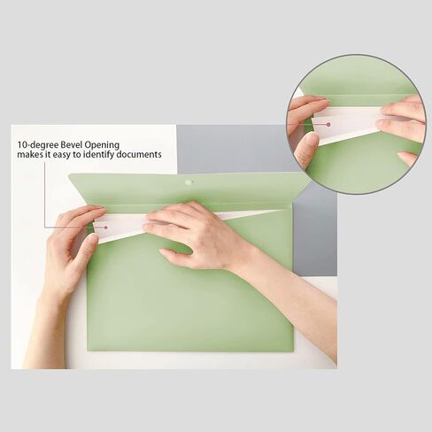VANRA Poly File Folders Letter Size File Jackets Organizer Plastic Envelope A4 Flat Document Holder with Snap Button Closure (Pastel Pink, Pack of 5) in Saudi Arabia