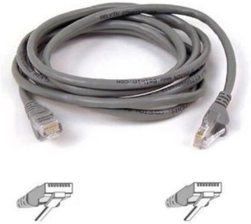 كابل بلكين، CAT5E، UTP، RJ45M/M، 2'، رمادي، باتش، SNAGLESS in Saudi Arabia