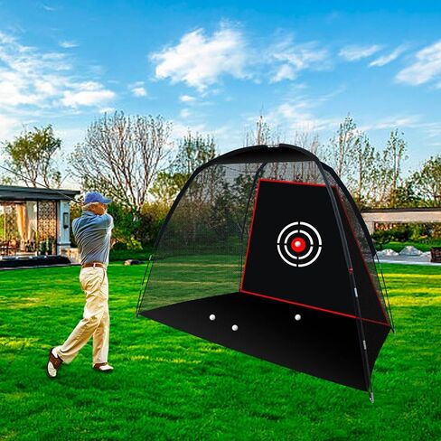 Golf Hitting Net for Backyard Outdoor Indoor Garage, Golf Practice Net Easy to Setup, Portable Golf Driving Net with Target and Carrying Bag 10x6FT in Kuwait