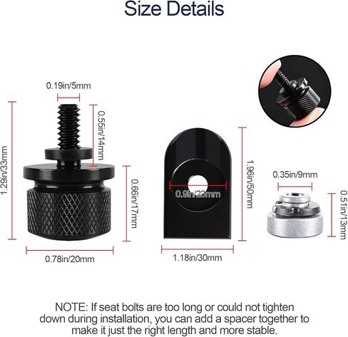 Street Glide Sportster Seat Bolt for Harley, Motorcycle Rear Fender Knurled Screw for Dyna Sportster Softail Road Glide Street Touring King CVO Electra Iron 883 Bob 1996-2023 in Kuwait