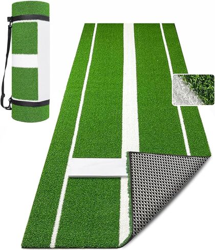 Softball Pitching Mat 10'x 3',Antifade Antislip Baseball Pitching Mat with Rubber Backing, Portable Artificial Turf Softball Pitching Mound for Indoor Outdoor Pitching Practice in Kuwait