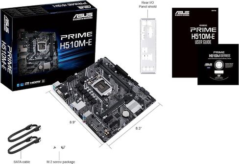 اللوحة الأم ASUS Prime H510M-E LGA1200 (Intel® 11th/10th Gen) Micro-ATX (PCIe 4.0، فتحة M.2، 1 جيجا بايت LAN، DP، HDMI، D-Sub، USB 3.2 Gen 1، رأس COM، رأس TPM، 4K @60 هرتز) in Saudi Arabia