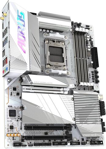 GIGABYTE X670E AORUS PRO X (AM5/ LGA 1718/ AMD/ X670E/ EATX/ ضمان 5 سنوات/ DDR5/ Quad M.2/ PCIe 5.0/ USB 3.2 Gen2X2 Type-C/WiFi 7/ Intel 2.5GbE LAN/Q-Flash Plus/EZ-Latch Plus/اللوحة الأم) in Saudi Arabia