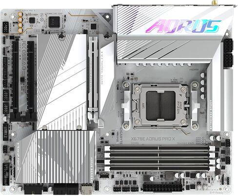 GIGABYTE X670E AORUS PRO X (AM5/ LGA 1718/ AMD/ X670E/ EATX/ ضمان 5 سنوات/ DDR5/ Quad M.2/ PCIe 5.0/ USB 3.2 Gen2X2 Type-C/WiFi 7/ Intel 2.5GbE LAN/Q-Flash Plus/EZ-Latch Plus/اللوحة الأم) in Saudi Arabia