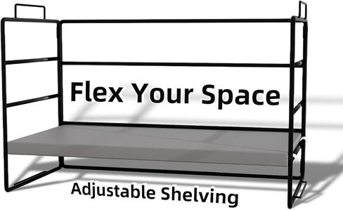 منظم رف مكتب معدني أنيق - تخزين سطح المكتب موفر للمساحة للوازم المكتبية، تصميم قابل للتعديل بطبقة واحدة، قابل للتكديس للإعداد المخصص in Kuwait