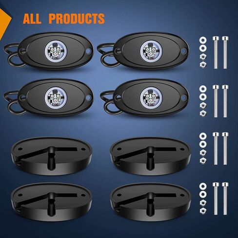 Nilight LED Rock Light 4PCS White Light Pods Waterproof Under Body Wheel Well Light Exterior Interior Lights for Car Truck Pickups ATV UTV SUV Motorcycle Boat, 2 Years Warranty in Saudi Arabia