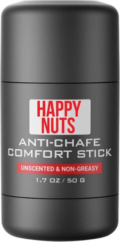 HAPPY NUTS Anti-Chafe Comfort Stick for Men: Ultimate Friction Defense & Chafing Prevention for Active Lifestyles - Perfect for Runners, Cyclists, and Active Men Who Experience Chafing (Unscented) in Saudi Arabia