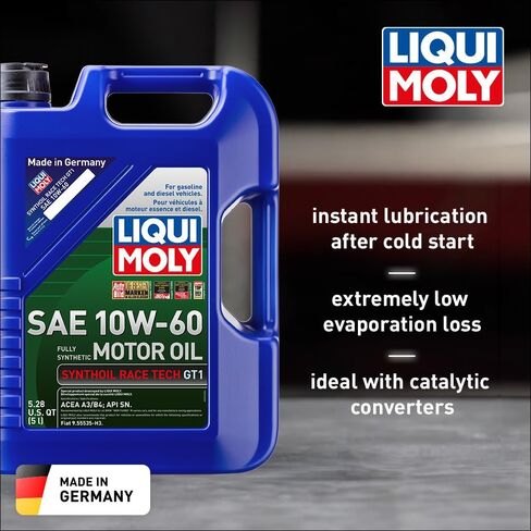 LIQUI MOLY Synthoil Race Tech GT1 SAE 10W-60 | 5 لتر | زيت محرك تخليقي بالكامل | رمز المنتج: 2024 in Saudi Arabia