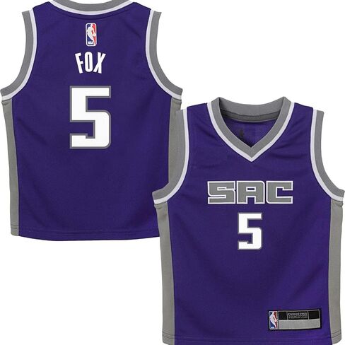 De'Aaron Fox Sacramento Kings NBA Boys Kids 4-7 Purple Icon Edition Player Jersey in Saudi Arabia