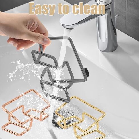 3 قطع من مكتب حامل بطاقات العمل الذهبية، حامل عرض بطاقات العمل المعدنية، منظم بطاقات العمل الحديثة لسطح المكتب والمكتب والمنزل والمدرسة والنساء والرجال (ذهبي) in Kuwait