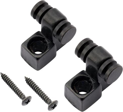Musiclily Pro Steel Roller Guitar String Trees String Guides Retainers for Strat Stratocaster Tele Telecaster Electric Guitar Replacement, Black (Set of 2) in Saudi Arabia