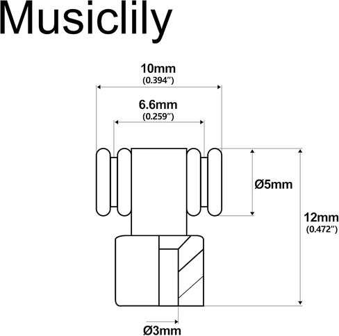 Musiclily Pro Steel Roller Guitar String Trees String Guides Retainers for Strat Stratocaster Tele Telecaster Electric Guitar Replacement, Black (Set of 2) in Saudi Arabia