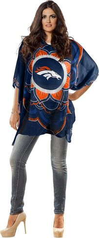 Littlearth womens With Design NFL Sheer Flower Caftan Beach Pool Cover Up Swimsuit Cover Up, Team Color, One Size Fits Most Fans US in Saudi Arabia