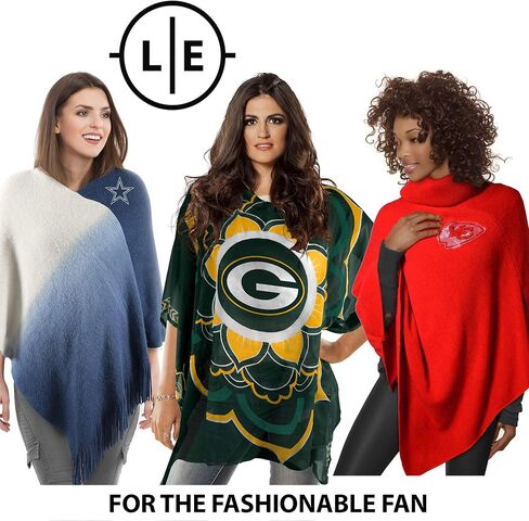 Littlearth womens With Design NFL Sheer Flower Caftan Beach Pool Cover Up Swimsuit Cover Up, Team Color, One Size Fits Most Fans US in Kuwait