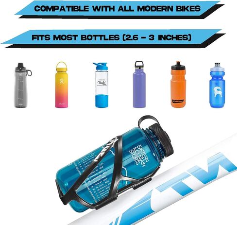 Water Bottle Cages - Lightweight PC Water Bottle Holder for Bike - 2 Pack Bicycle Water Bottle Holder Cages Brackets - Bicycle Water Bottle Mount w/ 4 Screws and Allen Wrench for MTB Bike, Road Bike in Saudi Arabia