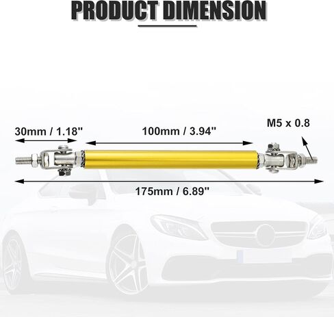 X AUTOHAUX 1pair 100mm 3.94" Universal Splitter Support Rods Adjustable Front Bumper Lip Splitter Strut Rod Tie Support Bars for Car Silver Tone in Saudi Arabia