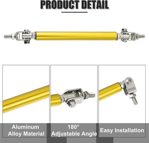 X AUTOHAUX 1pair 100mm 3.94" Universal Splitter Support Rods Adjustable Front Bumper Lip Splitter Strut Rod Tie Support Bars for Car Silver Tone in Saudi Arabia