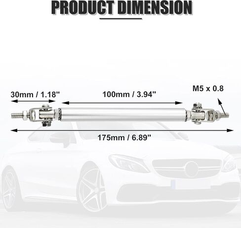 X AUTOHAUX 1pair 100mm 3.94" Universal Splitter Support Rods Adjustable Front Bumper Lip Splitter Strut Rod Tie Support Bars for Car Silver Tone in Saudi Arabia