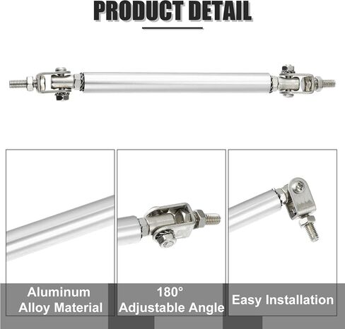 X AUTOHAUX 1pair 100mm 3.94" Universal Splitter Support Rods Adjustable Front Bumper Lip Splitter Strut Rod Tie Support Bars for Car Silver Tone in Saudi Arabia