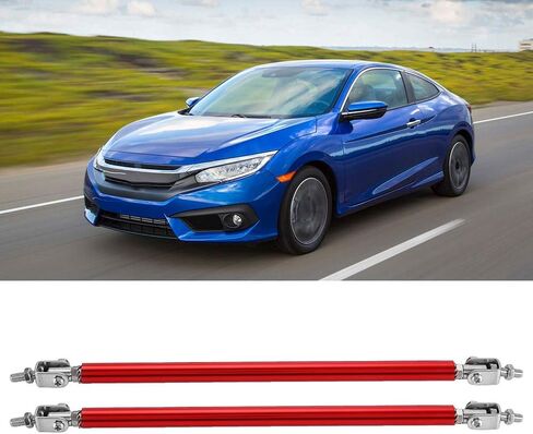 KIMISS Front Bumper Lip Splitter Strut Brace Rod Tie Support Bars Adjustable Universal 200mm Black (Set of 2) (Black) Universal Front Bumper Lip in Saudi Arabia