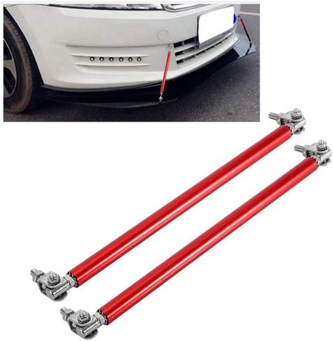 KIMISS Front Bumper Lip Splitter Strut Brace Rod Tie Support Bars Adjustable Universal 200mm Black (Set of 2) (Black) Universal Front Bumper Lip in Saudi Arabia