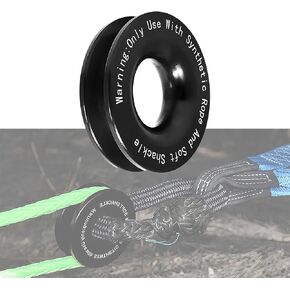 Catch car Recovery Ring,55000 lb Load,Silvery Winch Grab car Block Pulley Towing Ring,Durable 7075 Aluminum Alloy,Low Friction Grab Ring,Portable Light Recycling kit (Silvery)