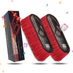Automotive Accessories Adapted to Ride Kings Car Duster,Car Brush Replacement Kit, Scratch Free Car Dusters for Car Exterior,Truck,SUV,RV and Motorcycle, 100% Wax Cotton Hair(2Mops & 1Board)