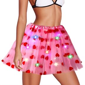 Light Up Tutus for Women LED Tutu Skirt Sparkly Star Tutu Glitter Elastic Skirt for Halloween Carnival Party Costumes